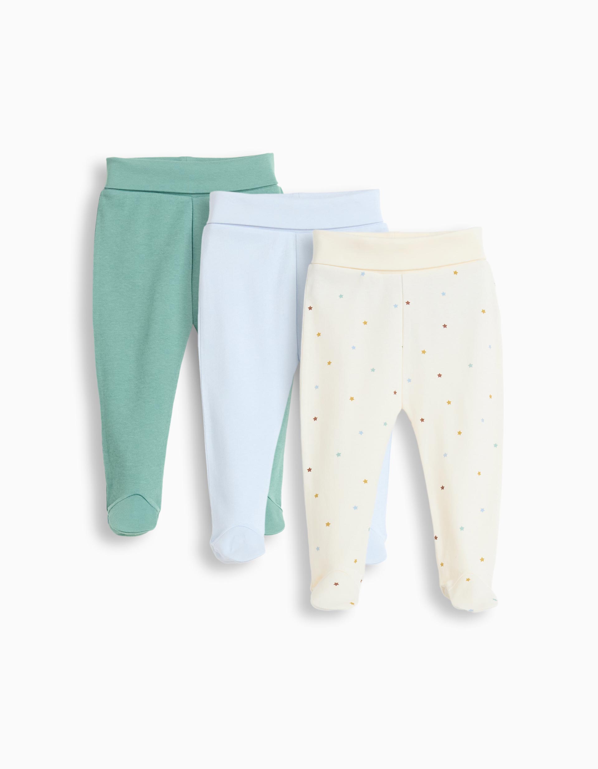 Pack 3 Calças com Pés, Menino, Multicor