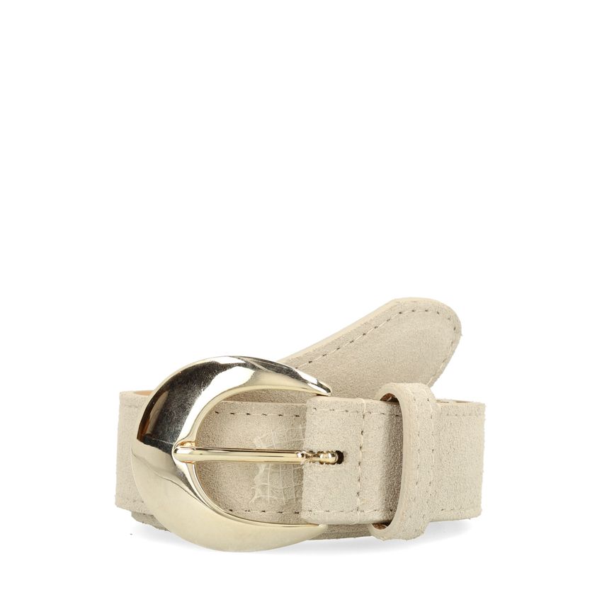 Manfield Beige suède riem
