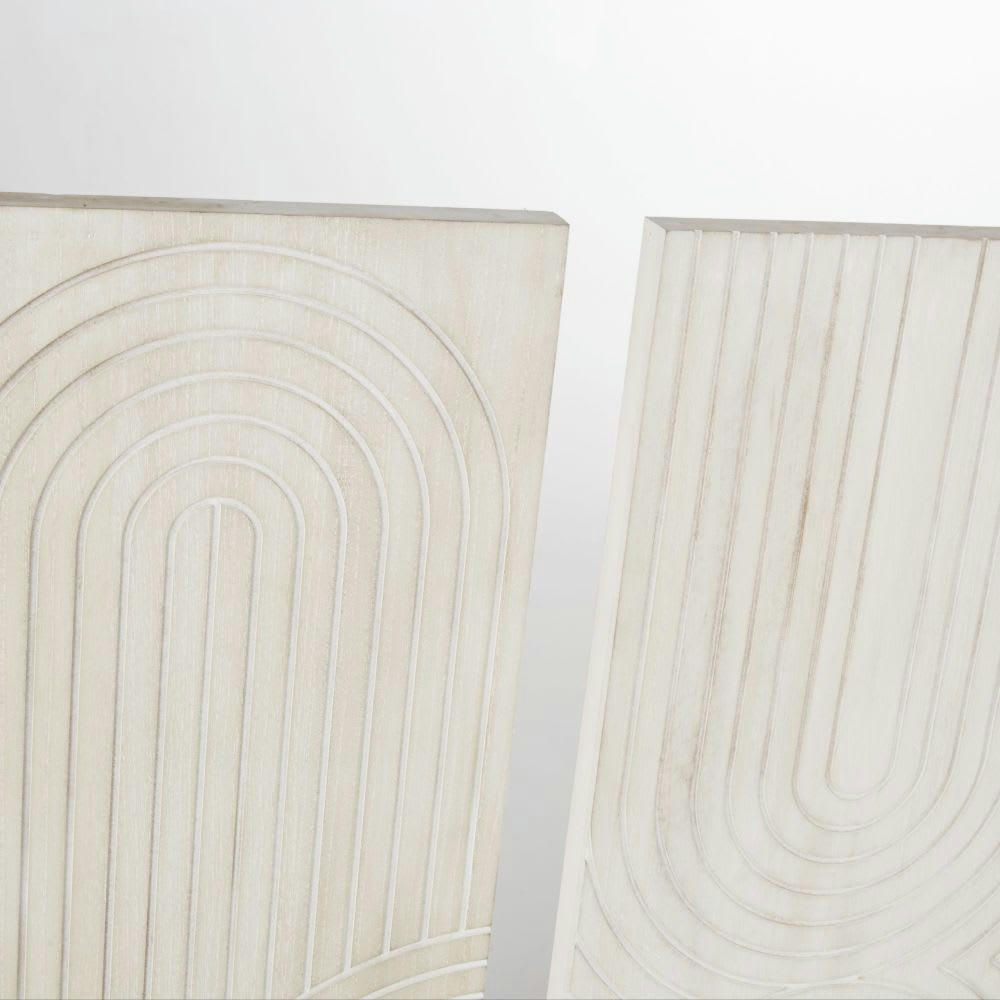 CARLIE - Triptyque en chêne gravé 120x110