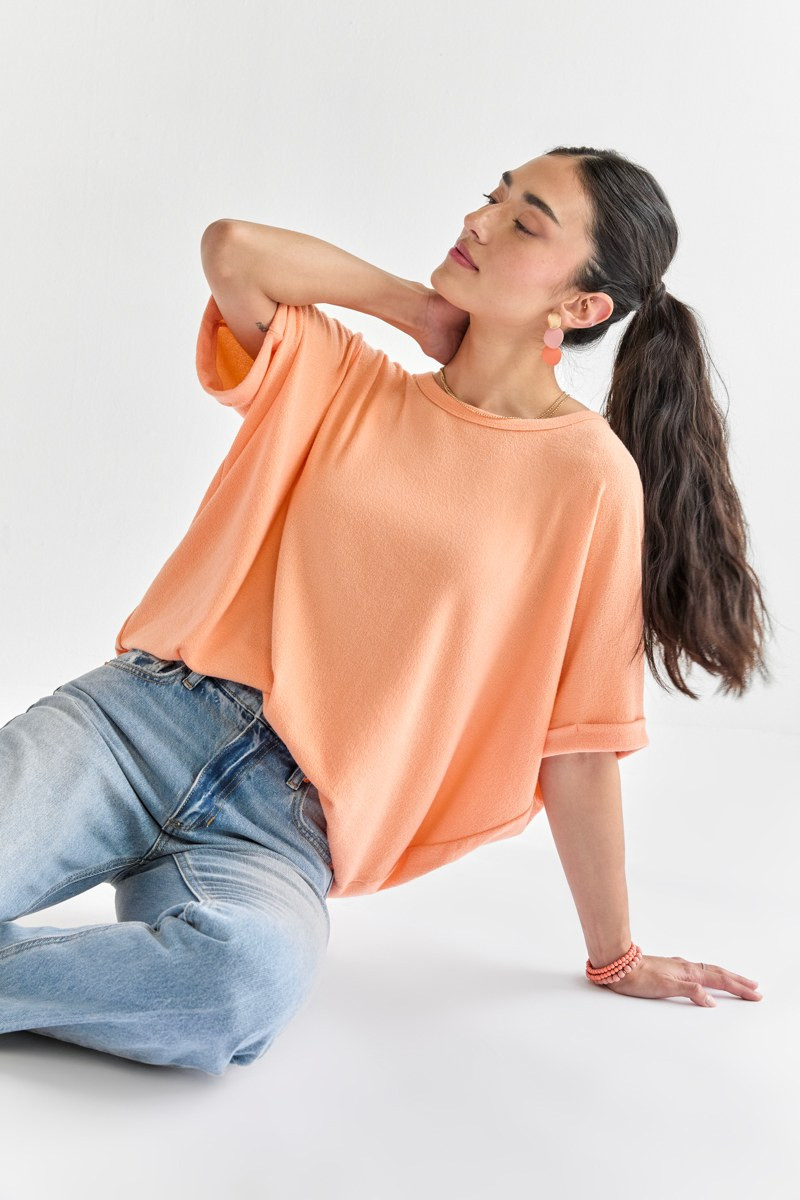 Annabeth Crew Neck Dolman Tee