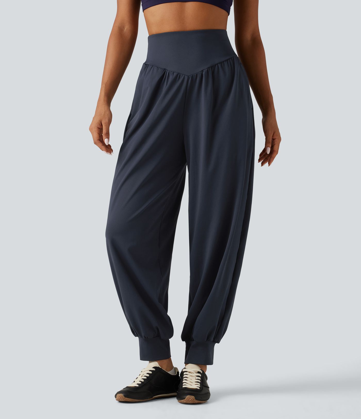 Pantalon de jogging de yoga taille très haute avec poches