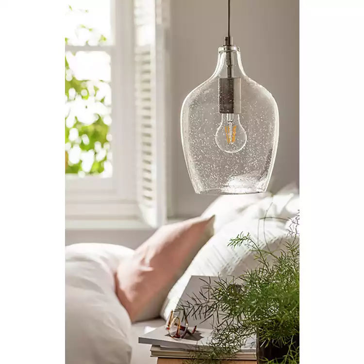 Habitat Abas Bubble Glass Pendant Light - Nickel