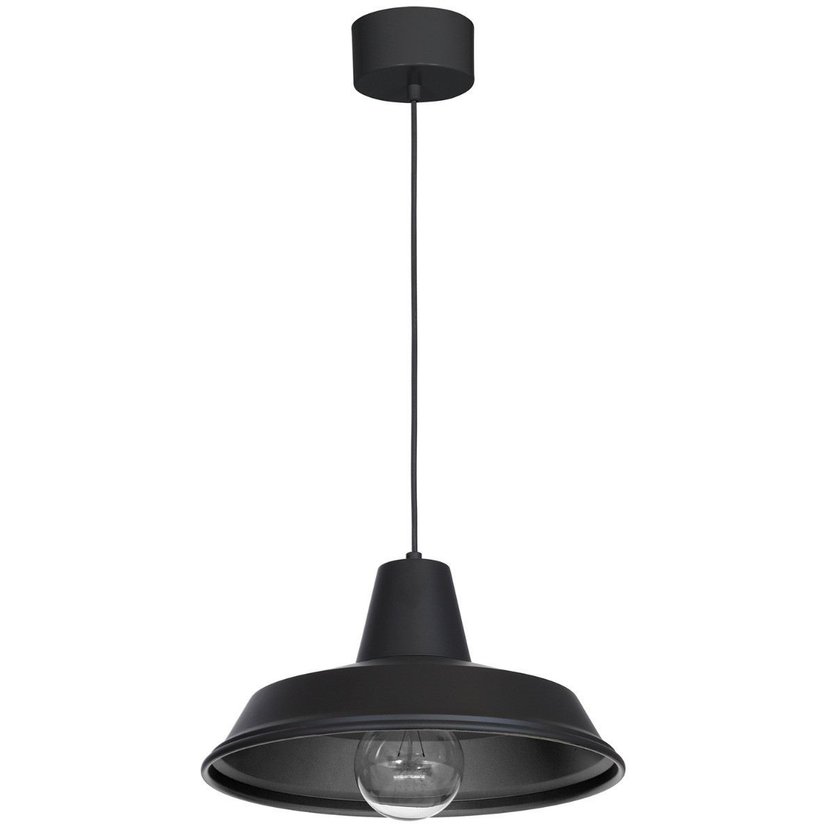 Lampa wisząca czarny matowy Class 1xE27x15W wym: 120x36x36 cm Luminex