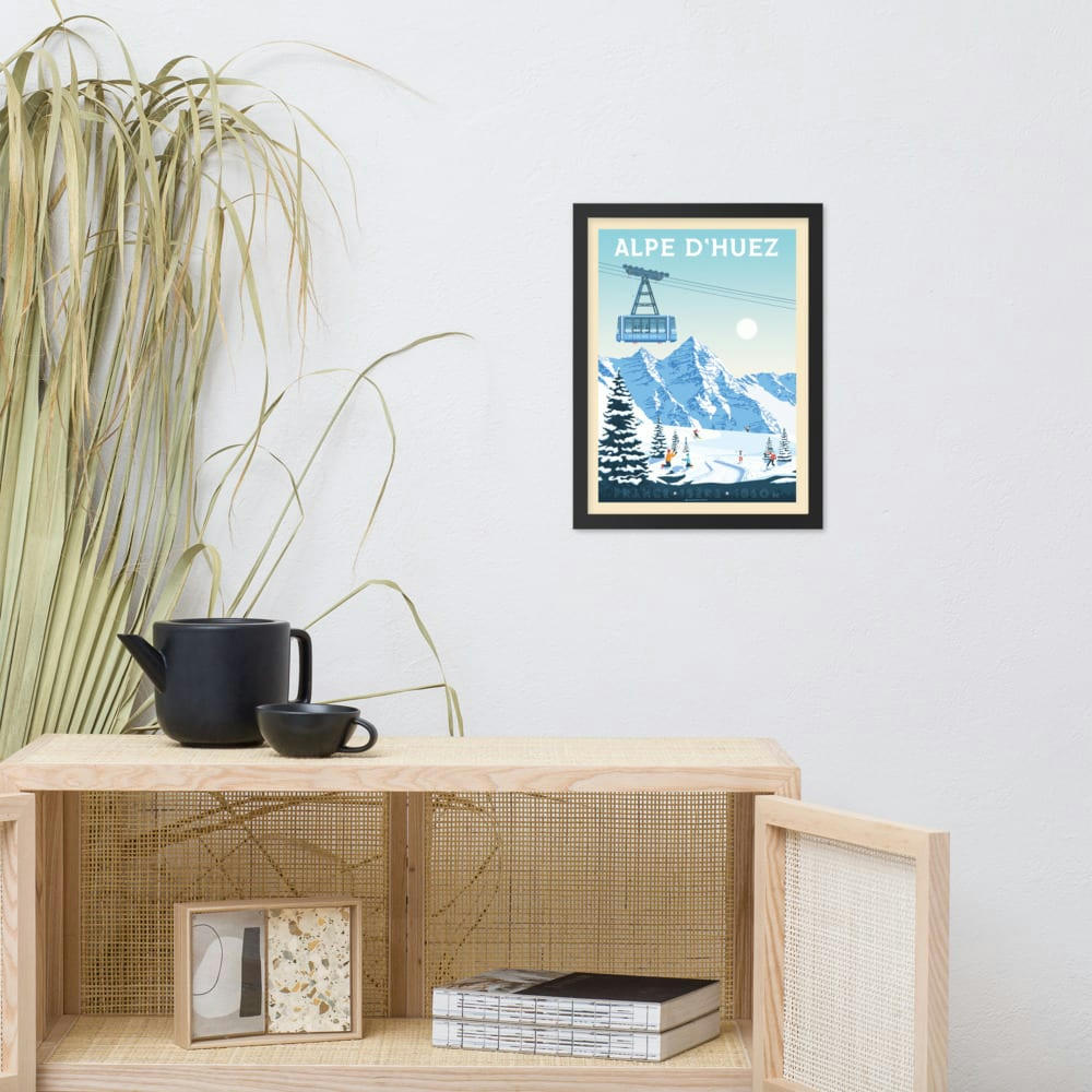 - Affiche Alpe d'Huez  21x29,7 cm