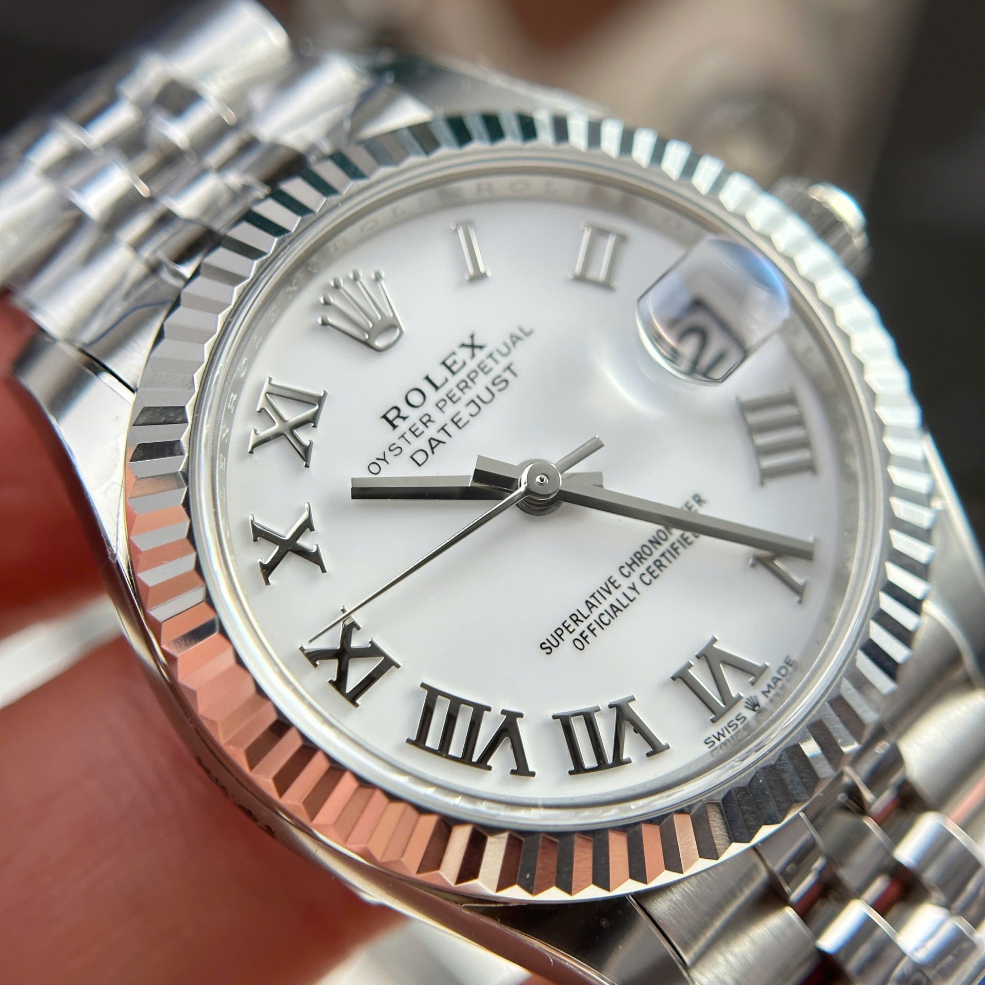 Rolex Datejust 316L Steel White Dial 31mm Jub THBF Replica