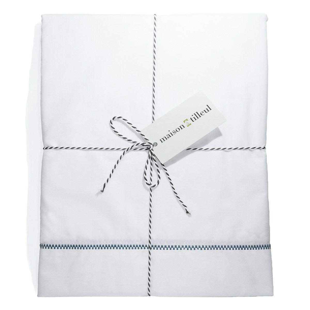 CÉLESTE - Housse de couette en percale de coton Céleste 240 x 220 cm - Blanc