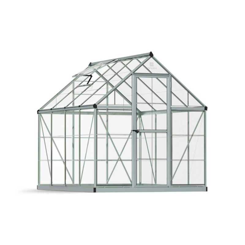 Serre en polycarbonate Harmony argentée 4,4 m² CANOPIA