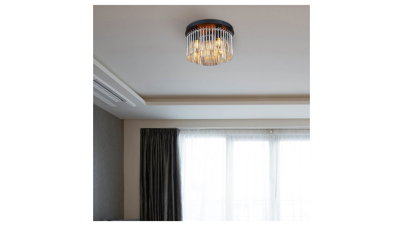 Lampa sufitowa Gorley 5-punktowa metalowa czarna