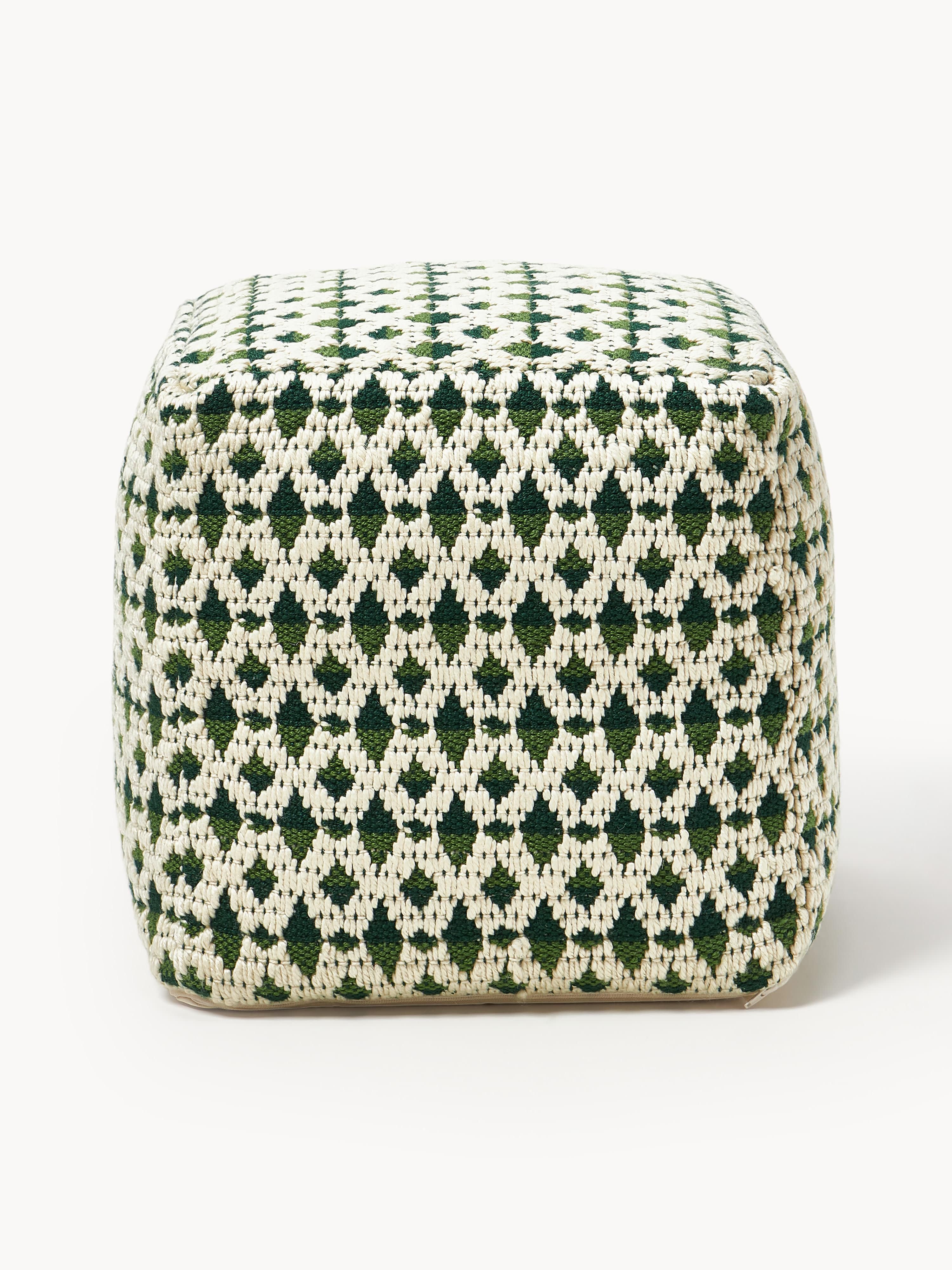 Outdoor-Pouf Yamir mit Webmuster