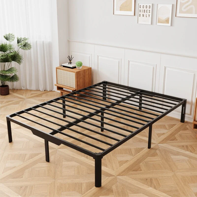 EGOHOME 14'' Metal Bed Frame with Easy Assembly & Storage Underneath