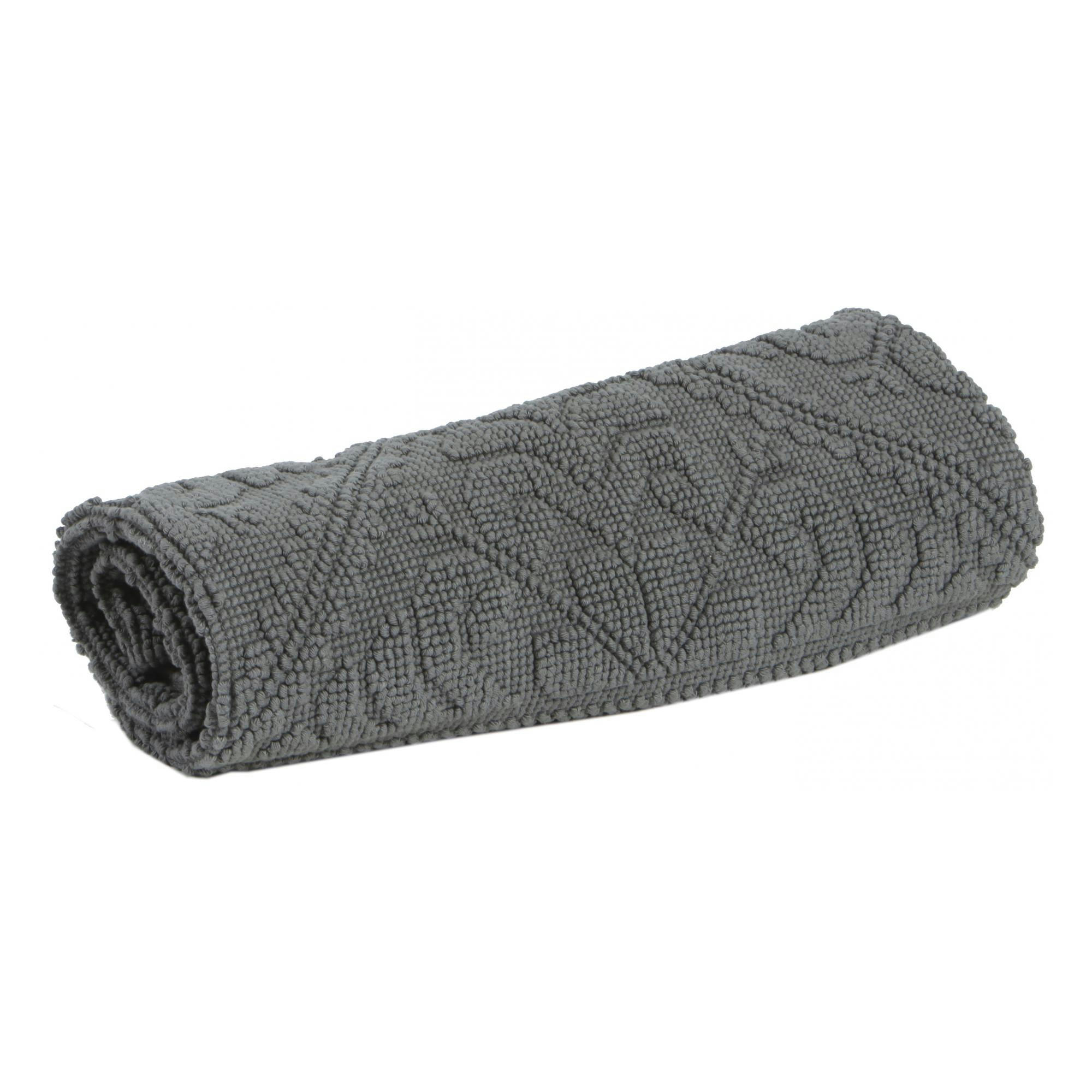 ENZO - Tapis de Bain  en coton souris 54 x 64