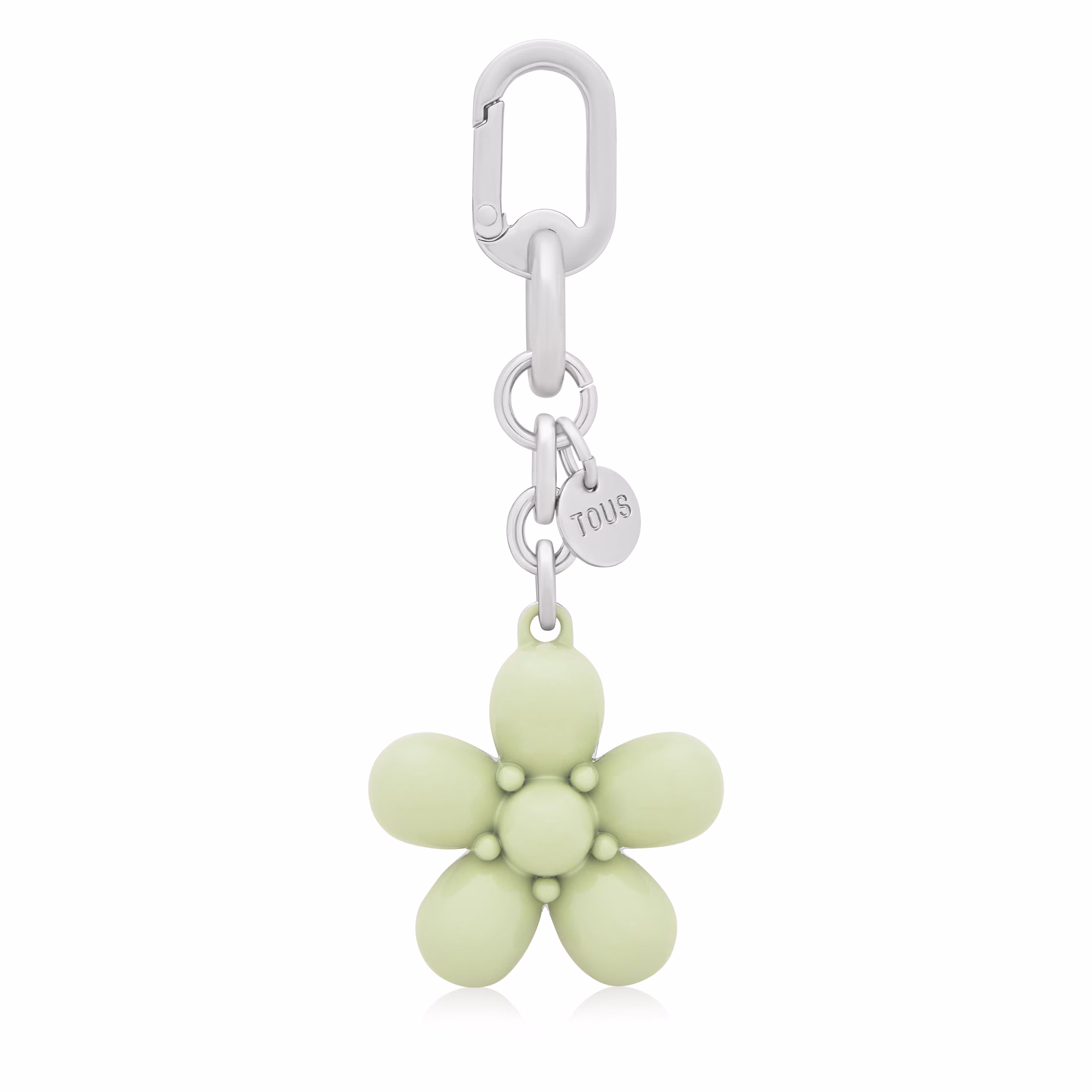 Llavero verde palo Puffed Daisy Flower