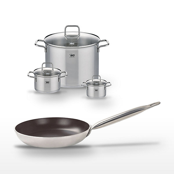 Lot Poêle 28 cm et 3 Faitouts Elo Bistro Line