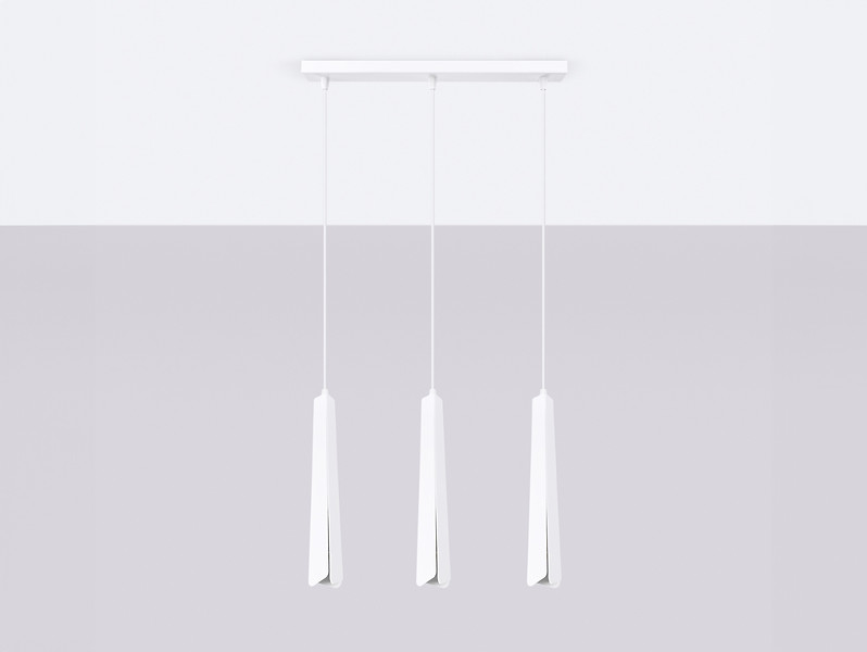 Lampa wisząca Prysm 3-punktowa 120 cm stalowa biała