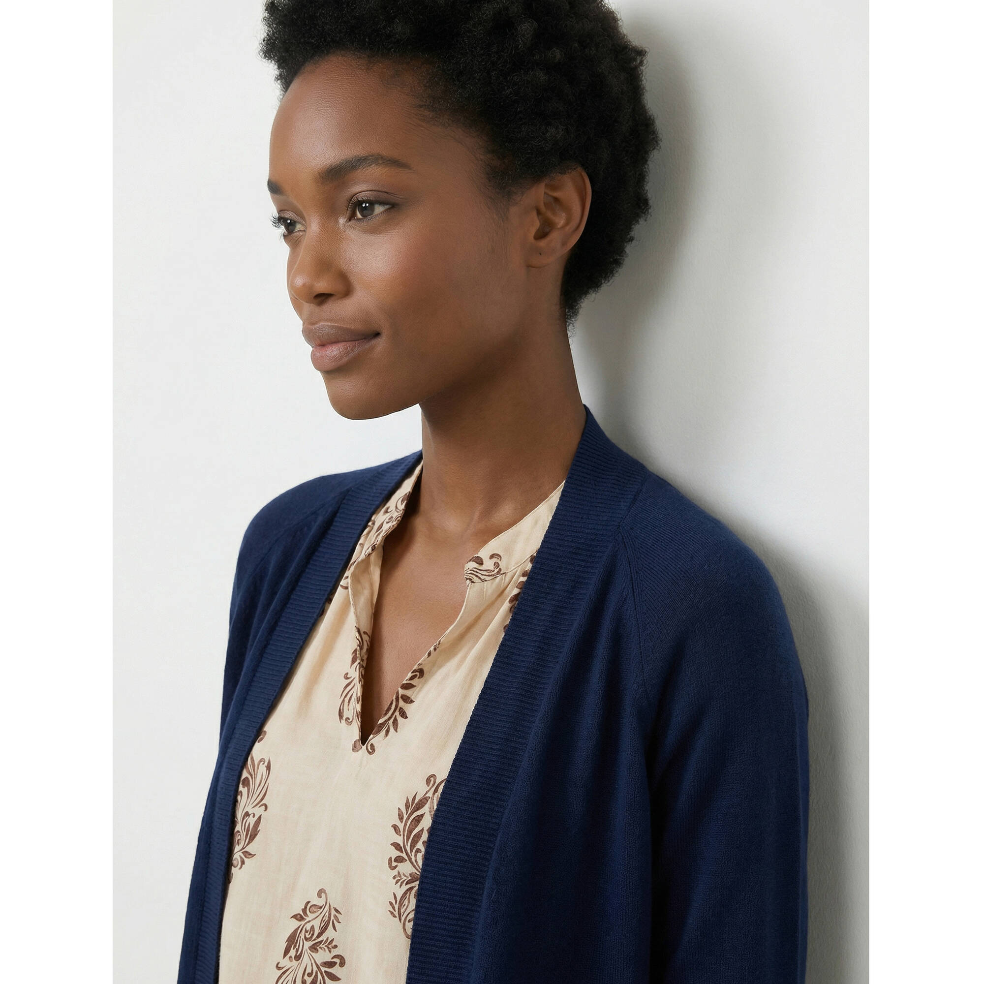 Gilet porter ouvert, manches longues