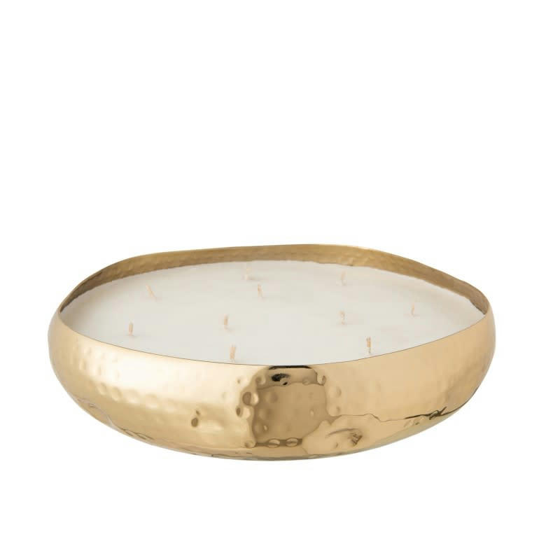 LIVIA - Bougie parfumée métal or D28cm