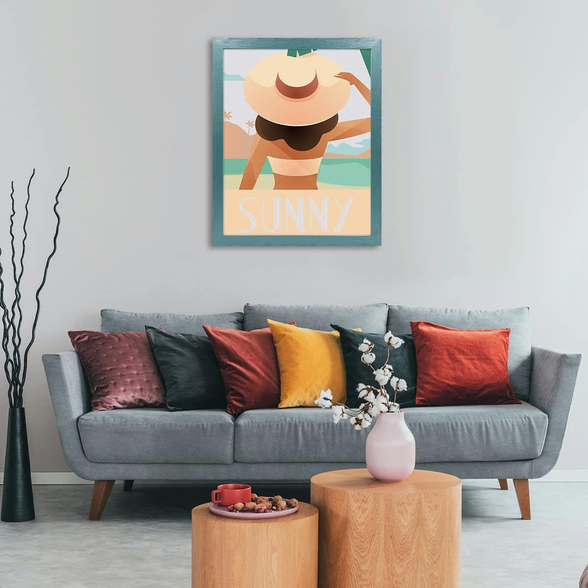 TUTTI FRUTTI - Cadre photo Tutti Frutti menthol 40x50 cm bois reconstitué fsc