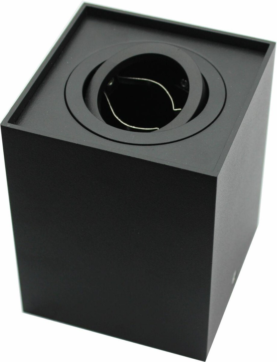 Spot kwadratowy czarny MAGNUS 1xGU10x10W wym:12,5x9,6x9,6cm IP20 IdeaLED