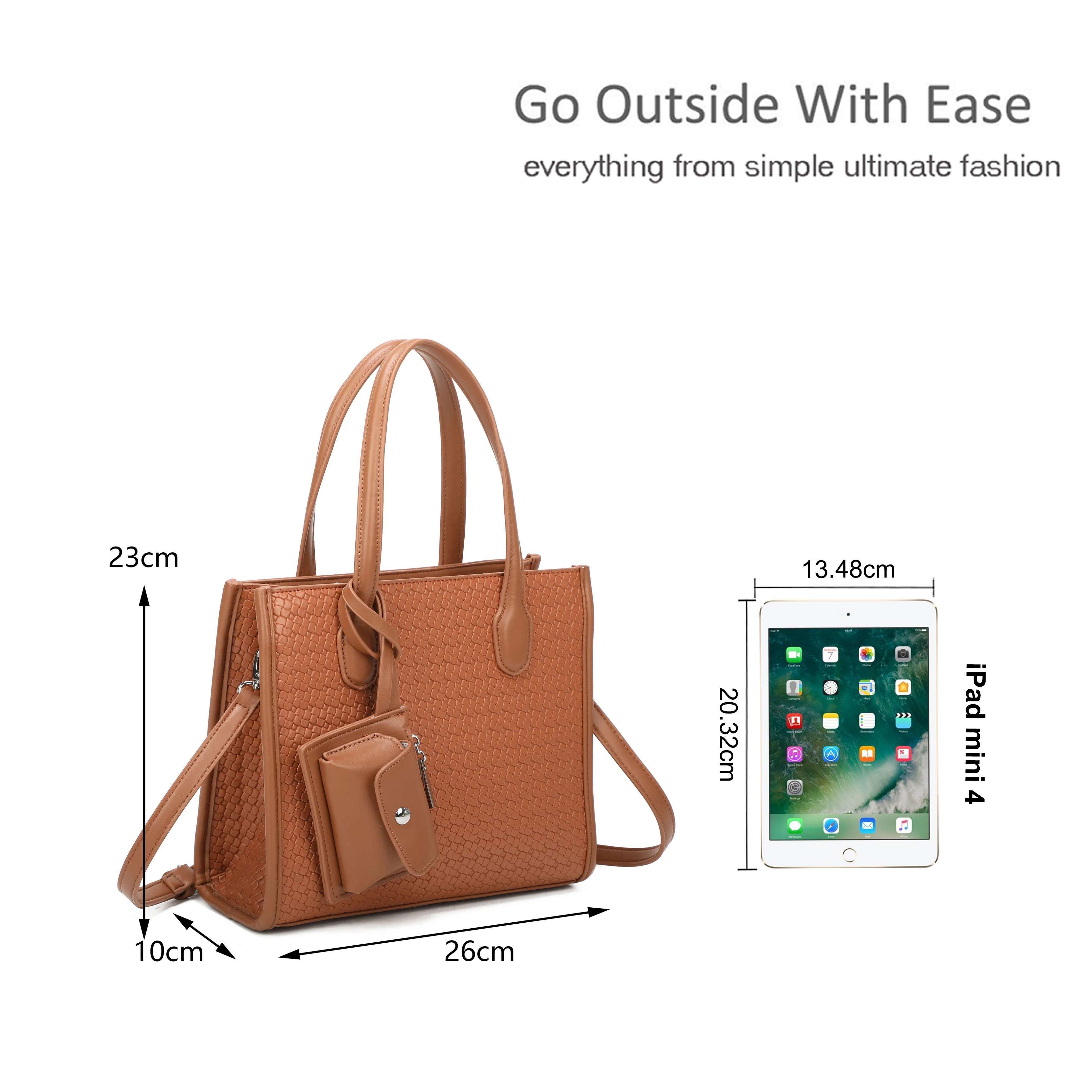 Kitise 2In1 Small Shoulder Tote Bag With Detachable Purse