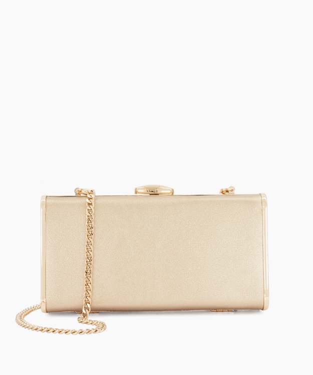 Bracing Gold - Structured Clutch Bag