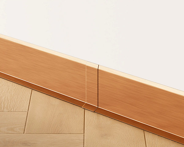JeuFI en acier inoxydable pour plinthe Cuivre satiné - 80mm x 30mm x 12mm