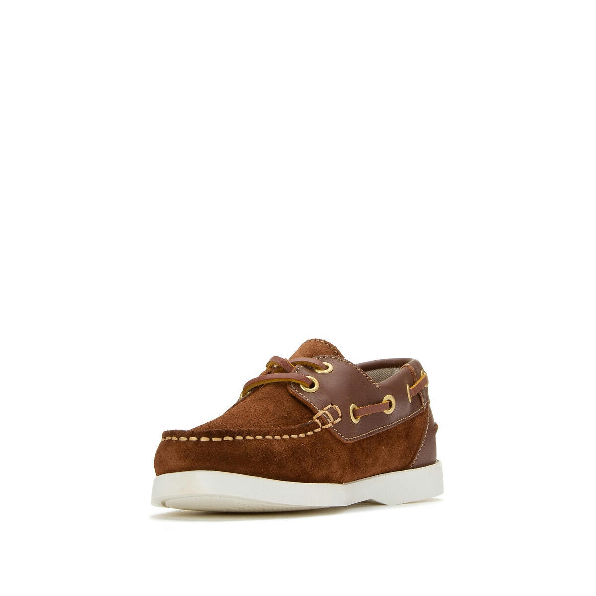 Chaussures bateau en cuir à lacets