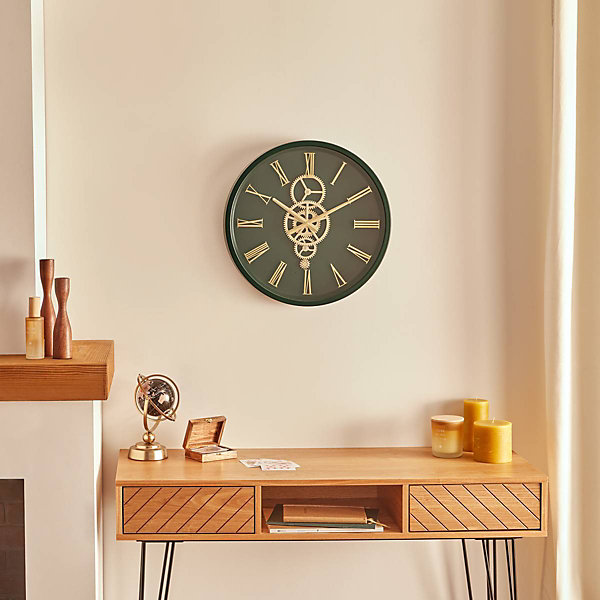 Horloge AracEly vert D46cm - Atmosphera