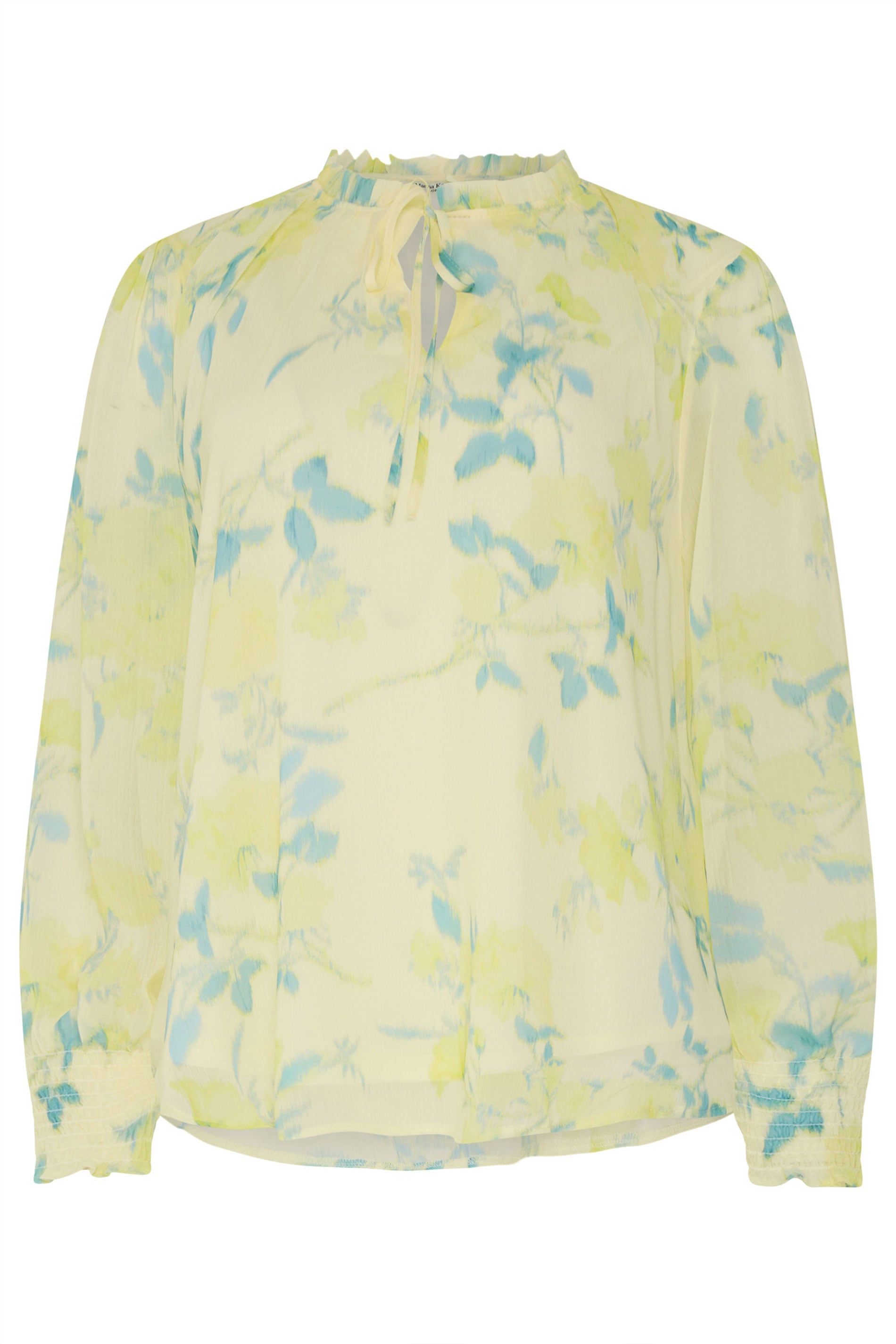 M&Co Floral Print Tie Neck Blouse