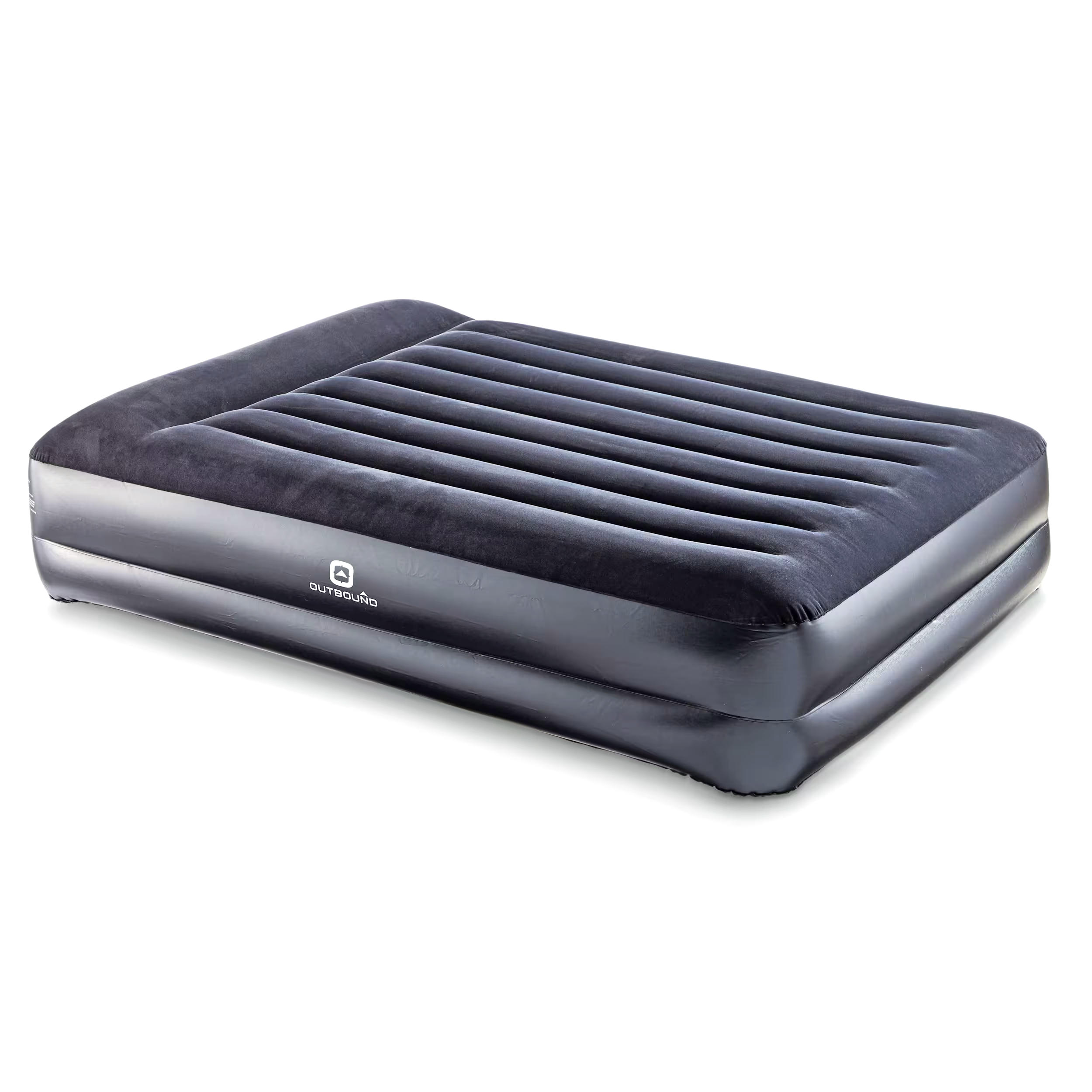 Outbound Queen Double-High Inflatable Air Mattress/Airbed w/ Built-In 120V Pump & Pillow