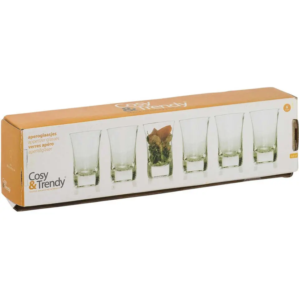 Cosy & Trendy Shotglazen - 6x stuks - glas - 35 ml