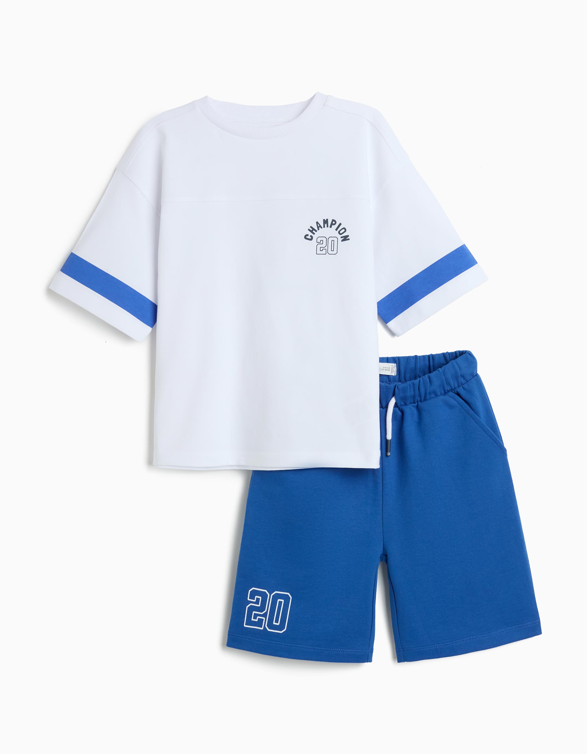 Conjunto T-shirt e Calções, Menino, Azul