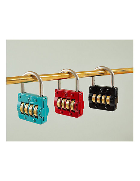 Cadenas FTH M54 à combinaison, 4 chiffres, combinaisons modifiables, base de 43mm, noir RAL 9005 - FTH