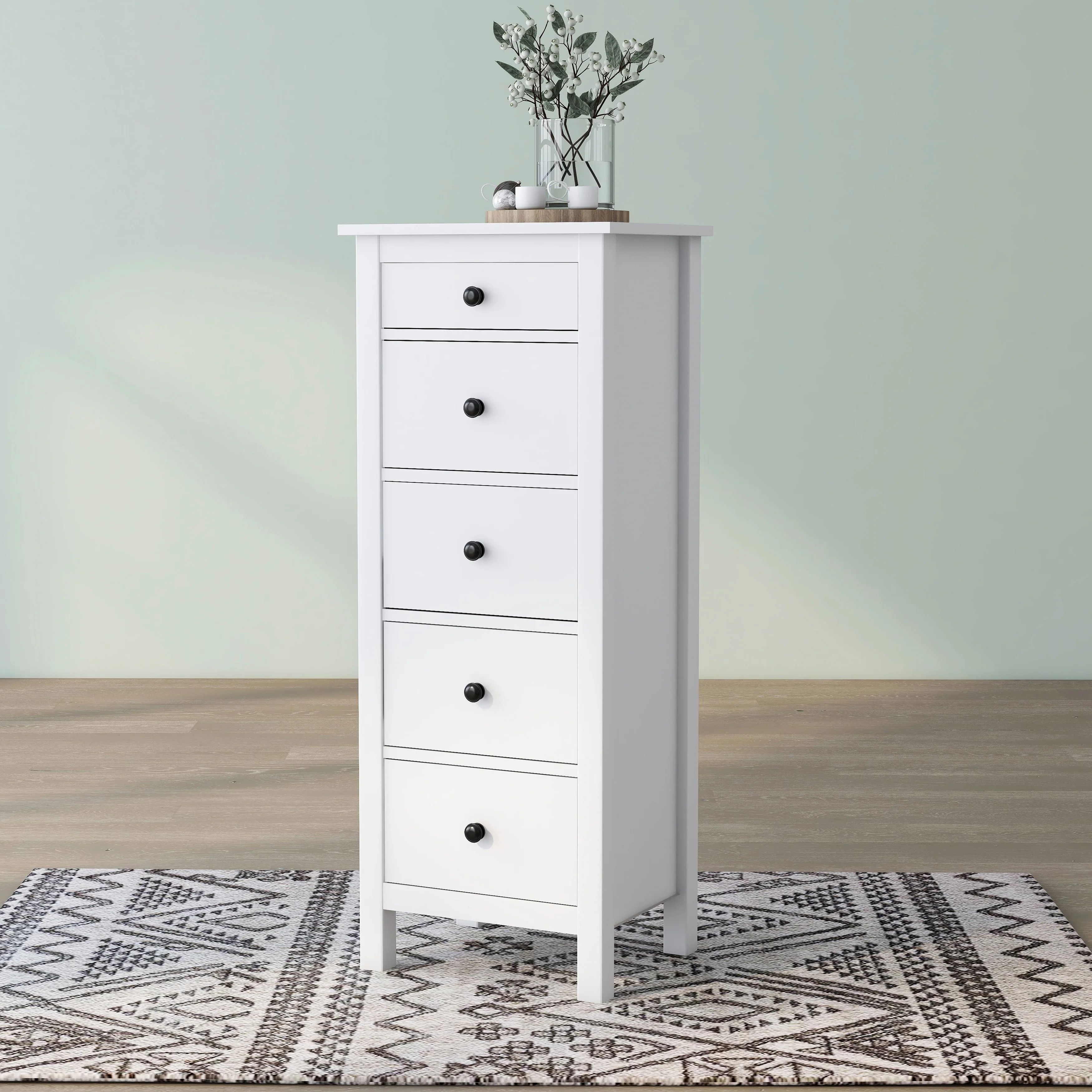 DH BASIC Slim 5-Drawer Storage Chest by Denhour