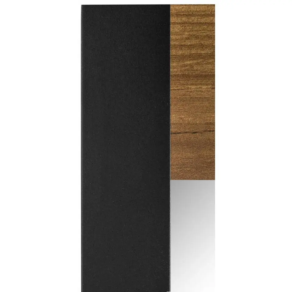 Chris - Spiegel eiken / zwarte spaanplaat