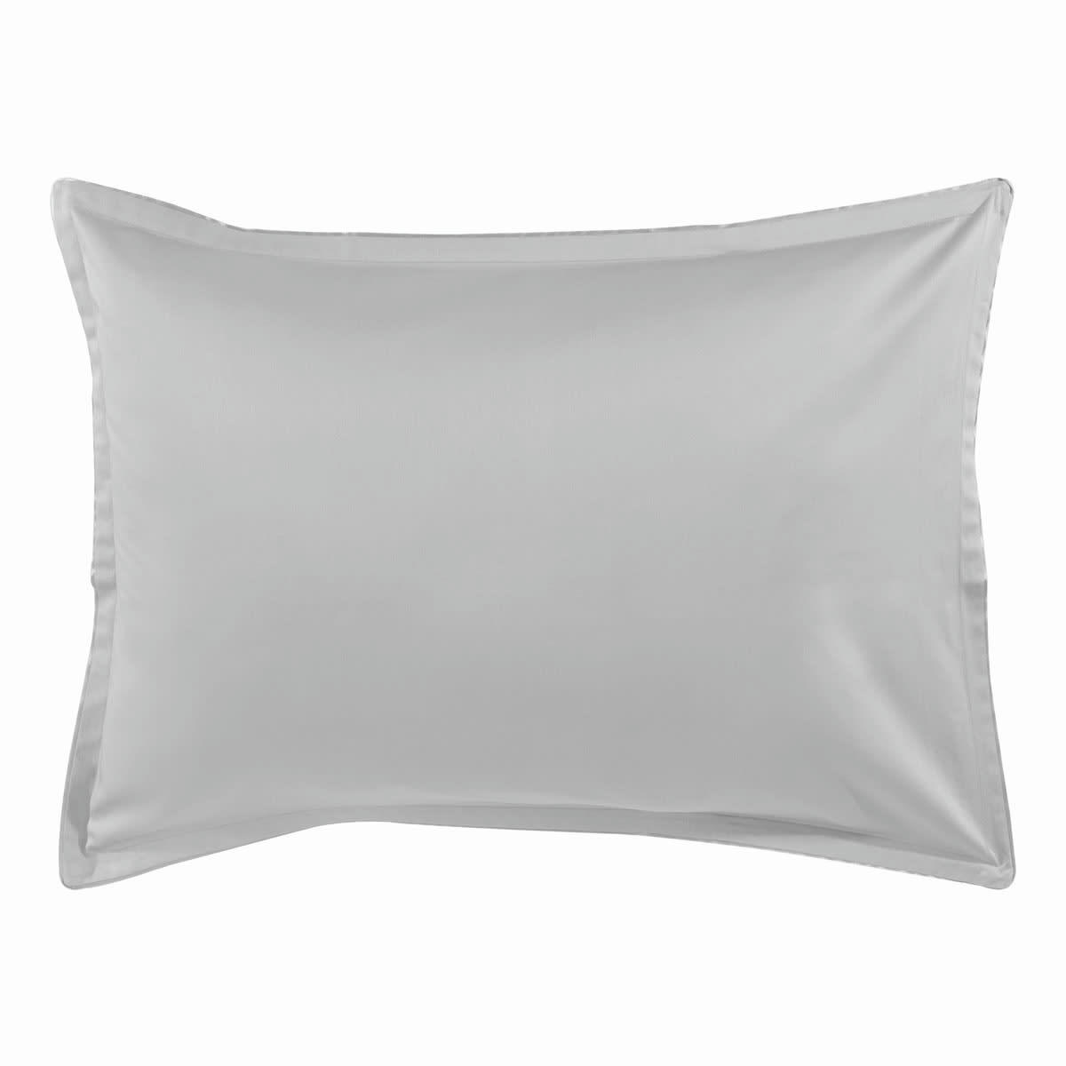 TEOPHILE - Taie d'oreiller en satin de coton argent 50x75
