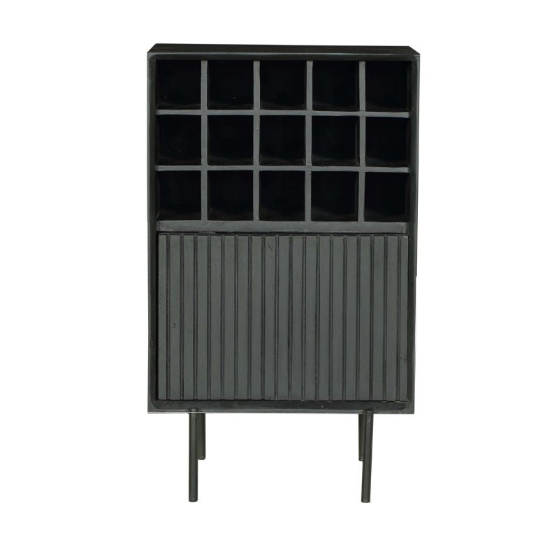 StarFurn Wijnkast Madison - Zwart Hout - 55x35x90cm
