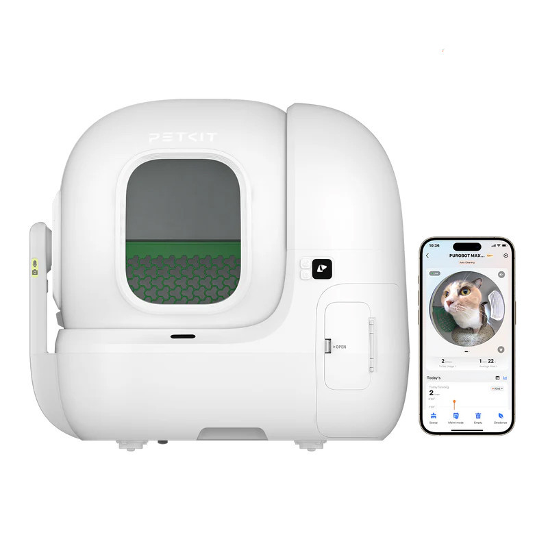 Bac à litière autonettoyant Purobot Max Pro avec caméra PETKIT