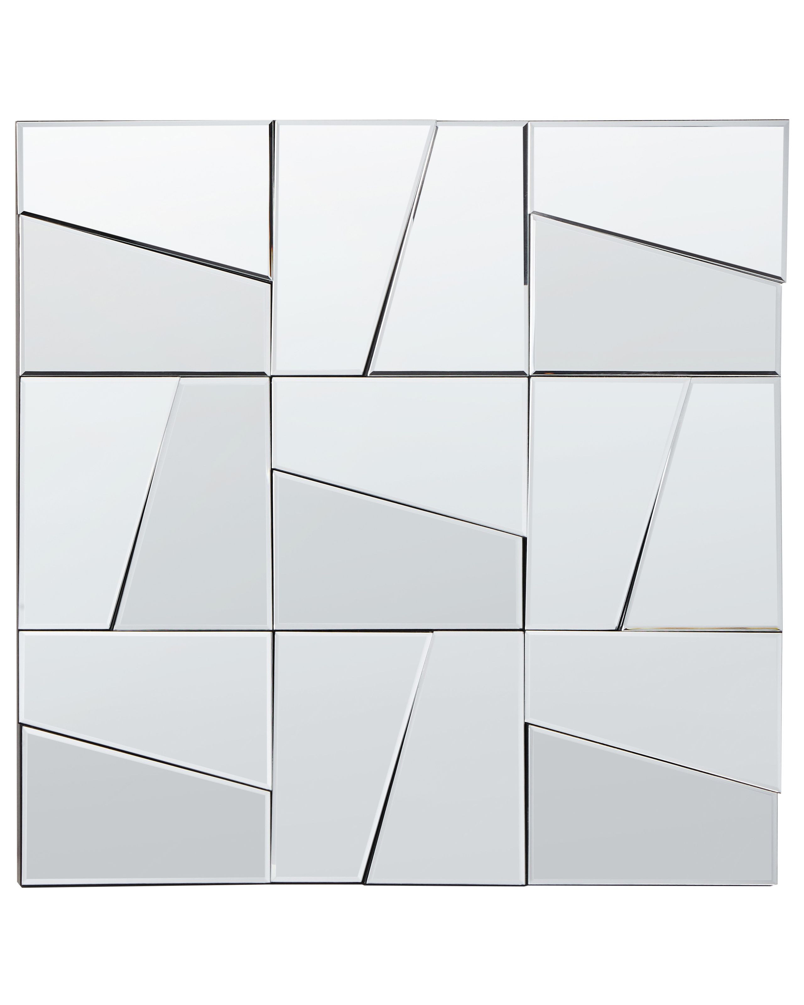 Lustro ścienne 80x80 cm szkło srebrne