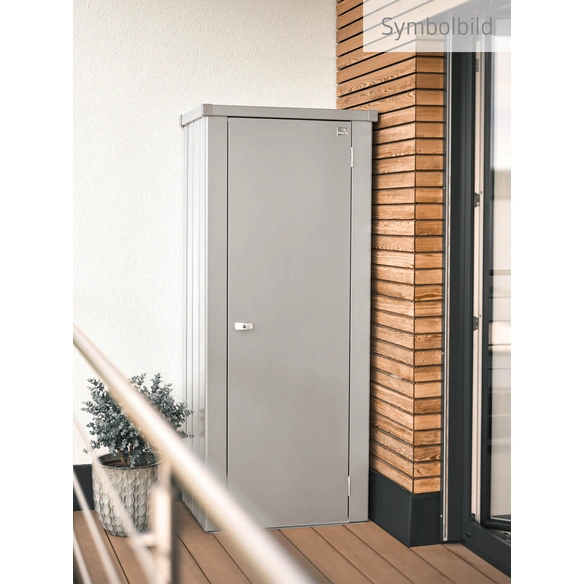 Terrassenschrank »Julia«, BxHxT: 77,7 x 180,9 x 57 cm, silber-metallic