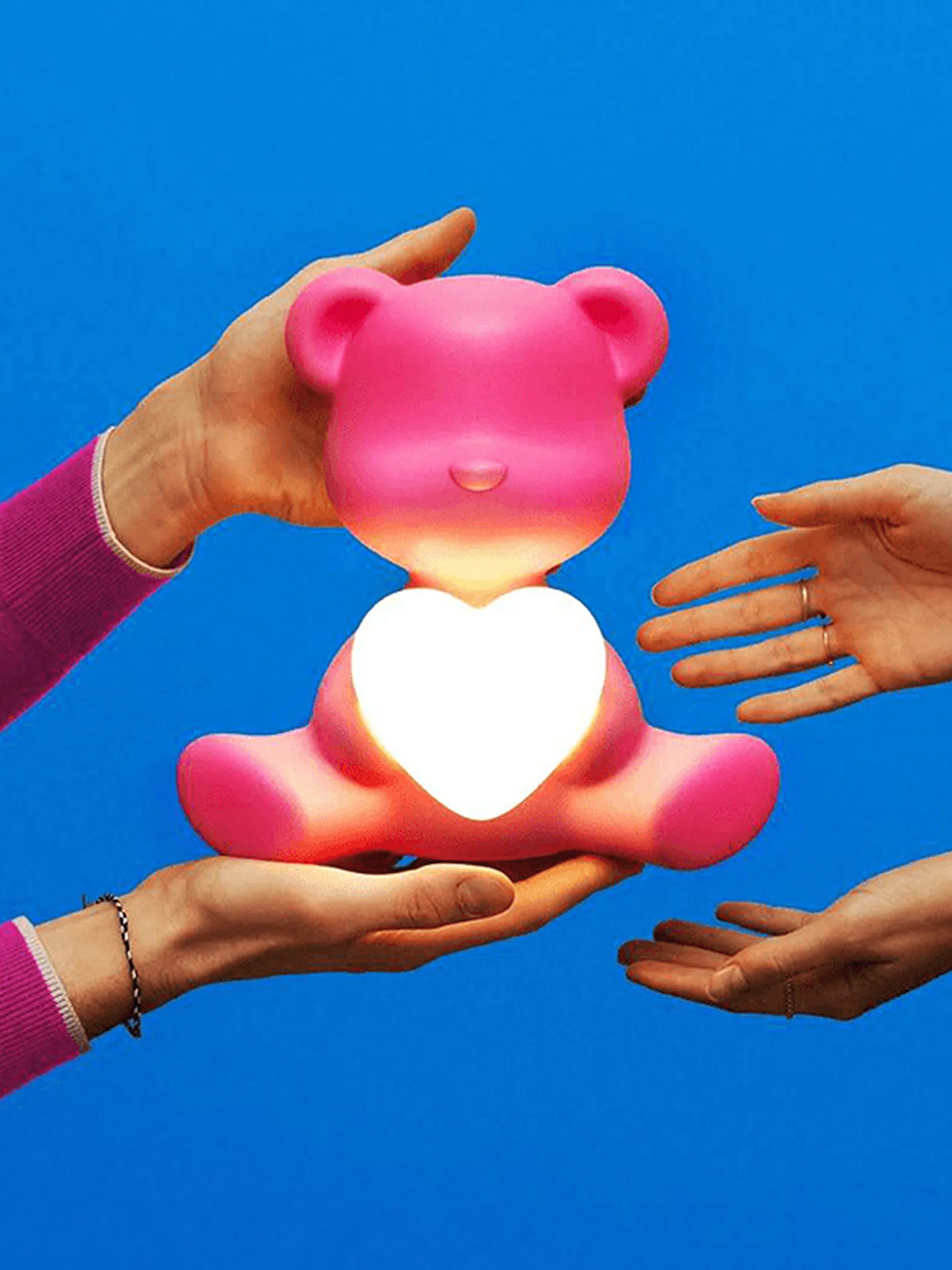 Tragbare Kinder-LED-Tischlampe Teddy Love, dimmbar