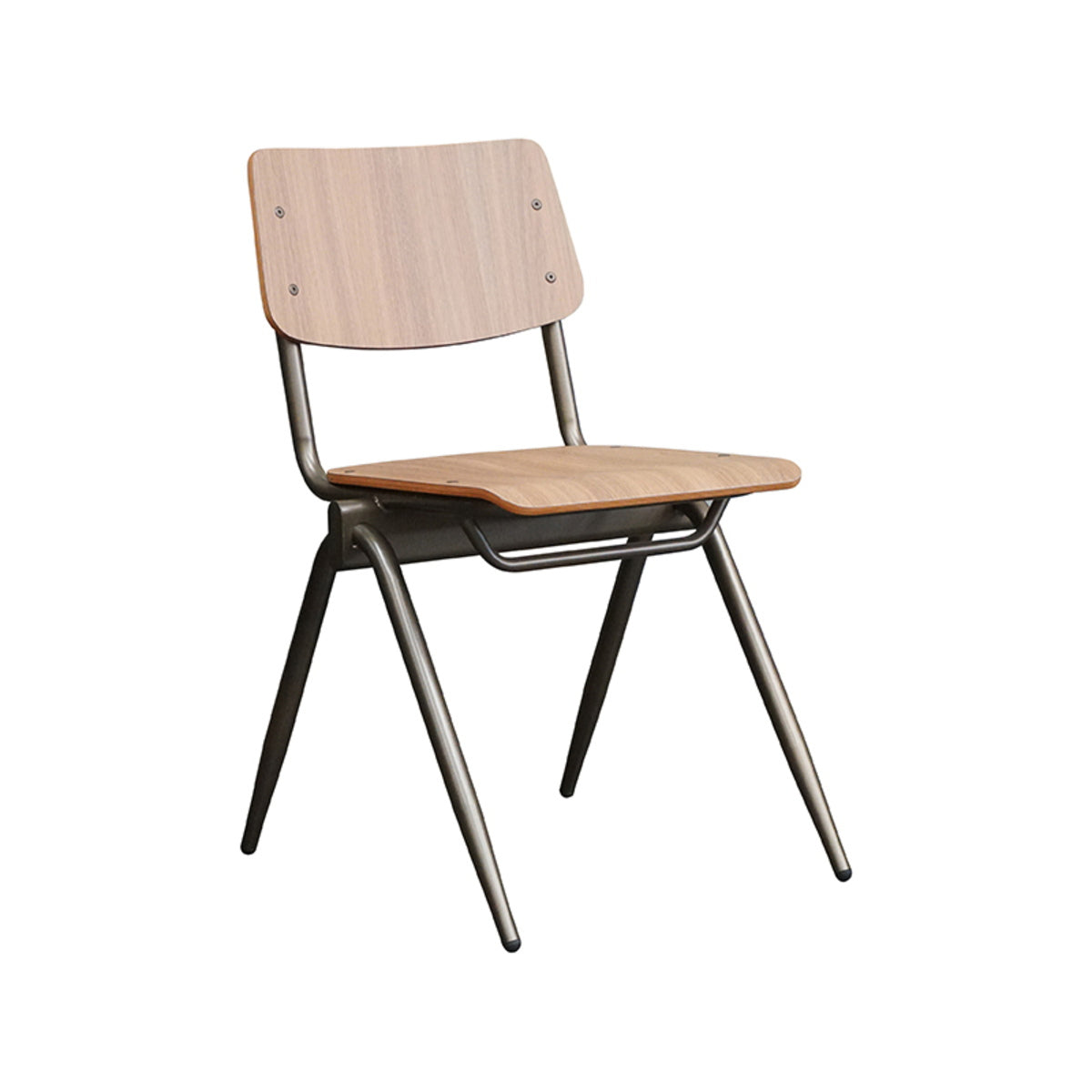 LABEL51 Eetkamerstoel Solid - Bruin Hout - Set van 2