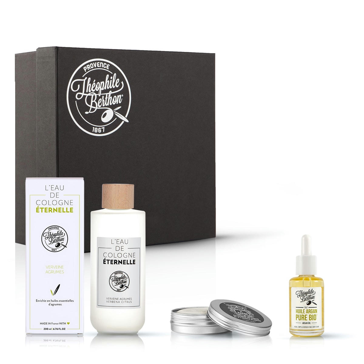 GENTLEMAN - Coffret savon à barbe à l'argile huile argan bio et cologne