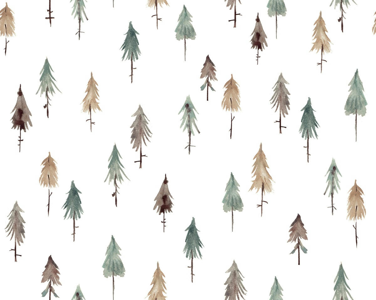 KHARU - Papier peint pine multicolore