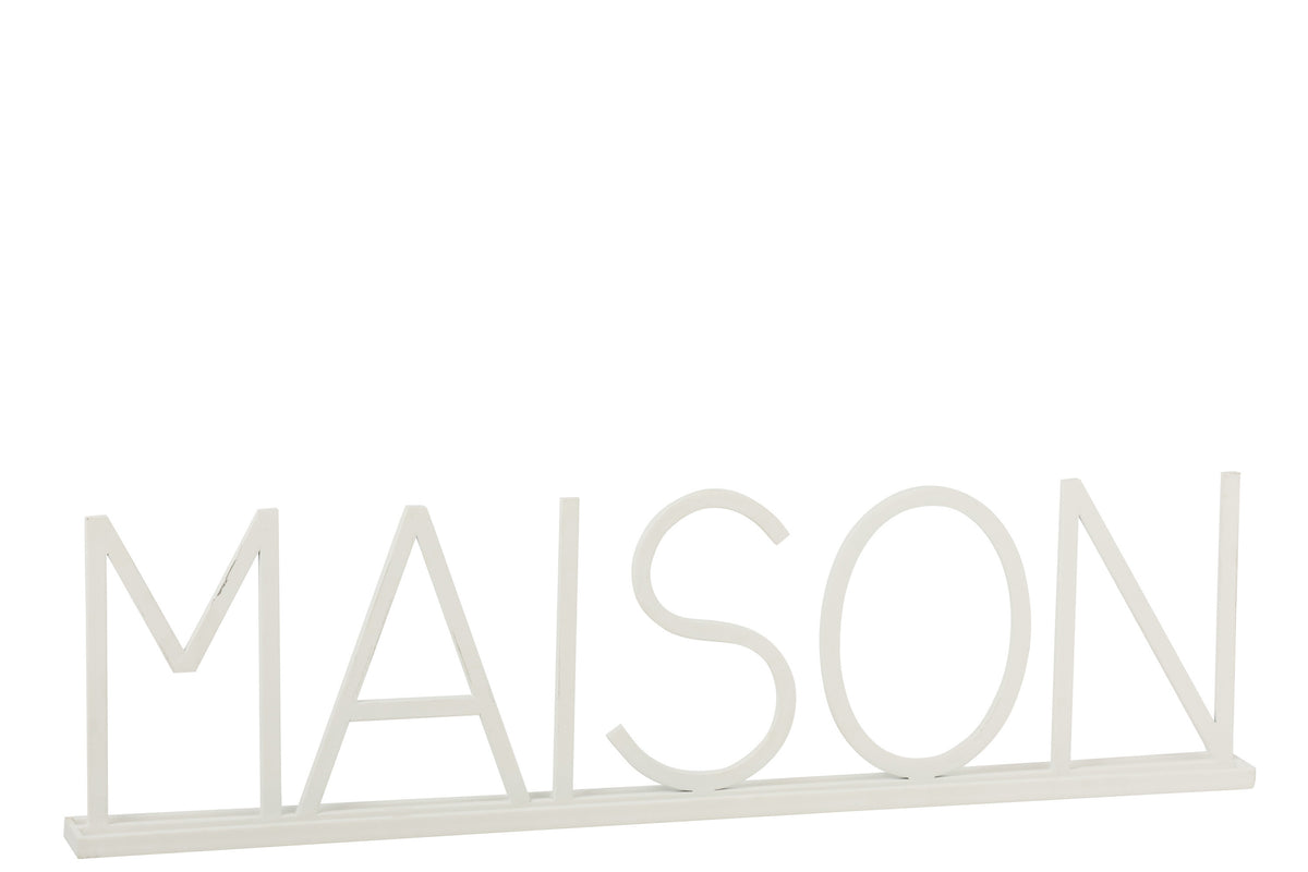J-Line decoratie Maison - metaal - wit