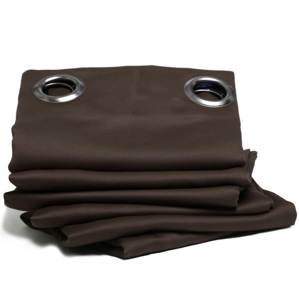 - Rideau occultant marron 140 x 260