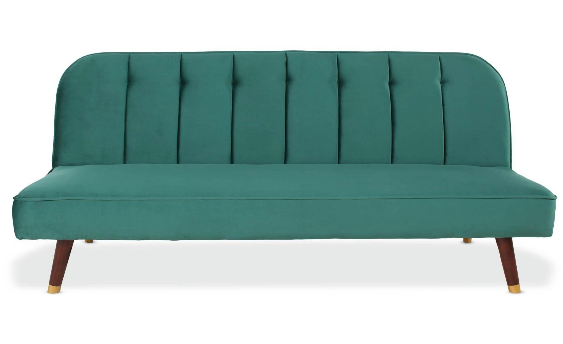 OLYMPIA - Canapé convertible clic-clac velours vert