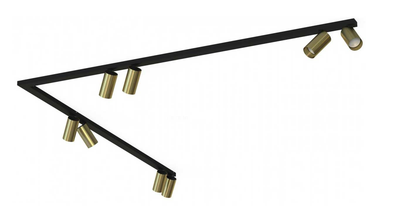 Nowodvorski railsysteem Mono - 8 lichts - 300 x 11  cm - zwart - goud
