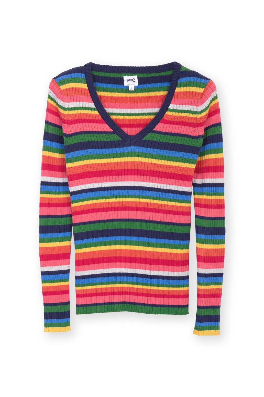 Kite Trigon V-Neck Knit Top