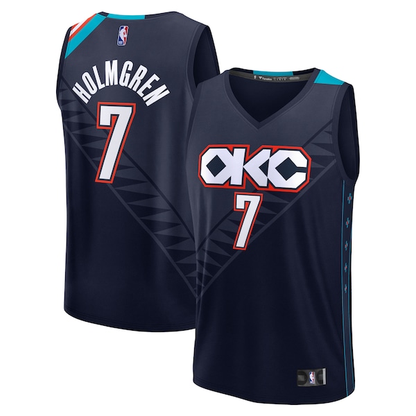 Chet Holmgren Oklahoma City Thunder  2025/26 City Edition Fast Break Jersey - Navy