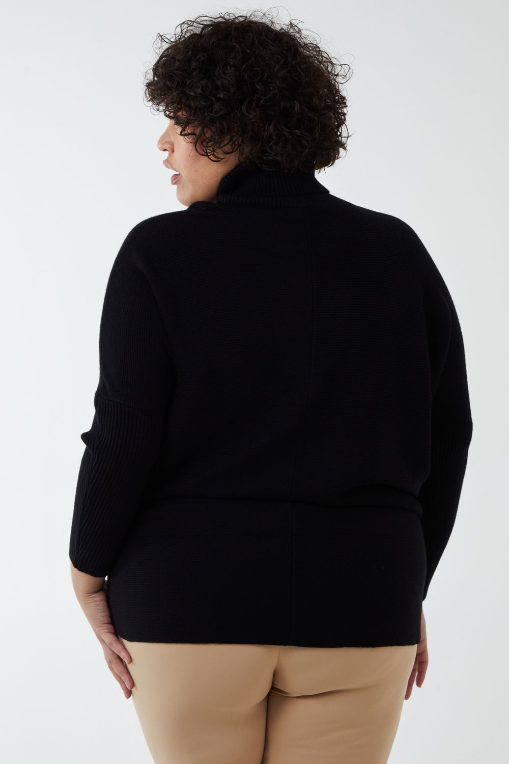 Blue Vanilla Roll Neck Turtle Neck Jumper